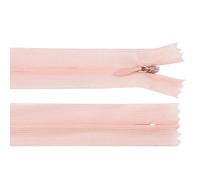 cyclingcolors 2x Fermeture éclair N°3 60 cm invisible tirette curseur polyester dederon extrémité ouverte maille glissière vêtement couture mercerie veste manteau, pêche claire