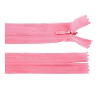 cyclingcolors 2x Fermeture éclair N°3 60 cm invisible tirette curseur polyester dederon extrémité ouverte maille glissière vêtement couture mercerie veste manteau, rose moyen