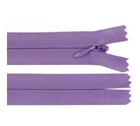 cyclingcolors 2x Fermeture éclair N°3 60 cm invisible tirette curseur polyester extrémité ouverte maille glissière vêtement couture mercerie veste manteau, noir violet clair