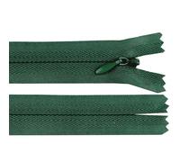 cyclingcolors 2x Fermeture éclair N°3 60 cm invisible tirette curseur polyester extrémité ouverte maille glissière vêtement couture mercerie veste manteau, épicéa