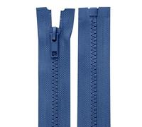 cyclingcolors 2x Fermeture éclair N°5 30 cm tirette curseur polyester extrémité ouverte maille glissière vêtement couture mercerie veste manteau, bleu jeans foncé
