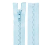 cyclingcolors 2x Fermeture éclair N°5 30 cm tirette curseur polyester extrémité ouverte maille glissière vêtement couture mercerie veste manteau, glace bleue