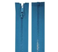 cyclingcolors 2x Fermeture éclair N°5 70 cm tirette curseur polyester extrémité ouverte maille glissière vêtement couture mercerie veste manteau, bleu riche