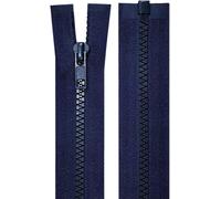 cyclingcolors 2x Fermeture éclair N°5 70 cm tirette curseur polyester extrémité ouverte maille glissière vêtement, bleu fonçé