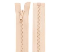 cyclingcolors 2x Fermeture éclair N°5 70 cm tirette curseur polyester extrémité ouverte maille glissière vêtement couture mercerie veste manteau, beige clair