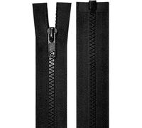 Cyclingcolors 2x Fermeture Éclair N°5 70 Cm Tirette Curseur Polyester Extrémité Ouverte Maille Glissière Vêtement, Noir