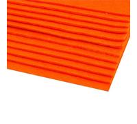 cyclingcolors 2x Feuille Tissu de Feutre Feutrine Loisir Creatif Couture Scrapbooking Art Artisanat Décoration Découpage A4 20x30cm épaisseur 2-3mm Polyester 416 g/m² - orange fluo