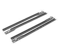 cyclingcolors 2x glissière à rouleau galet roulette pour panier tiroir coulissant d'armoire penderie caisson bois 18mm largeur 26mm profondeur 472mm hauteur 26mm gris anthracite