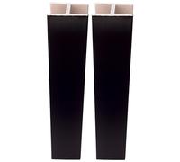 cyclingcolors 2x Jonction de plinthe droite en PVC Connecteur Socle Cuisine Raccord Profil, hauteur 80mm finition noir mat