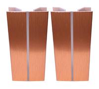 cyclingcolors 2x Jonction de plinthe multiangle en PVC Connecteur Socle Cuisine Raccord Profil, hauteur 120mm finition cuivre brossé