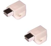cyclingcolors 2x Loqueteau magnétique à pression simple porte verre force 1,8kg à visser Aimant Vitre Vitrine Meuble Etagère Blocage Fermeture, plastique blanc