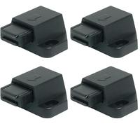 cyclingcolors 2x Loqueteau magnétique à pression simple porte verre force 1,8kg à visser Aimant Vitre Vitrine Meuble Etagère Blocage Fermeture, plastique noir (Lot de 2)