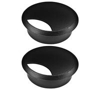 cyclingcolors 2X Passe câble Bureau Table Fil diamètre 68mm encastrable Cordon Prise Ordinateur écran Accessoire ameublement (Noir)