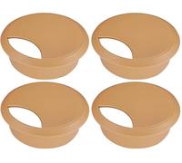 cyclingcolors 2X Passe câble Bureau Table Fil diamètre 68mm encastrable Cordon Prise Ordinateur écran Accessoire ameublement (Marron Clair) (Lot de 2)