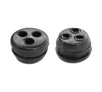 cyclingcolors 2x Passe cloison pour durite universel passage Ø5mm en caoutchouc noir Durite Gaine Câble Tuyau Tondeuse Débroussailleuse Bouchon Carburant, Ø17mm 3 trous