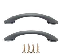 cyclingcolors 2x Poignée de meuble entraxe 96 mm plastique placard porte cuisine armoire tiroir buffet maison, gris