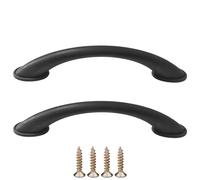 cyclingcolors 2x Poignée de meuble entraxe 96mm plastique placard porte cuisine armoire tiroir buffet maison, noir