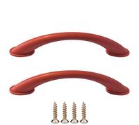 cyclingcolors 2x Poignée de meuble entraxe 96mm plastique placard porte cuisine armoire tiroir buffet maison, rouge