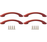 cyclingcolors 2x Poignée de meuble entraxe 96mm plastique placard porte cuisine armoire tiroir buffet maison, rouge (Lot de 2)
