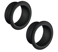 cyclingcolors 2x Rosace ronde épaisseur 19mm Ø32mm pour serrures espagnolettes ou en applique en plastique Verrou Sécurité Meuble Caravane Poussoir, noir