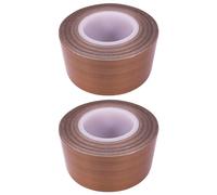 cyclingcolors 2x ruban adhésif PTFE anti-adhérent haute température bande tissu de verre enduit imprimante 3D machine sous vide marron, 30mm x 10m