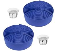Cyclingcolors 2x Ruban De Cintre Vélo Ruban De Cintre Mousse Confort Eva Adhésif Bouchon Chromé Cycle Route Fixie, Bleu Multicolore