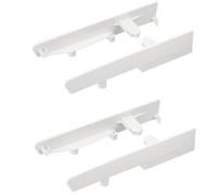 cyclingcolors 2x support de façade 204mm blanc pour tiroir intérieur avec reling frontal rond coulisse meuble cuisine