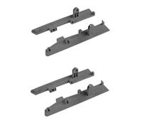 cyclingcolors 2x support de façade 204mm gris pour tiroir intérieur avec reling frontal carré coulisse meuble cuisine