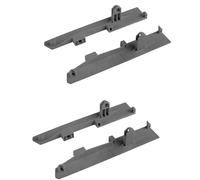 cyclingcolors 2x support de façade 204mm gris pour tiroir intérieur avec reling frontal carré coulisse meuble cuisine