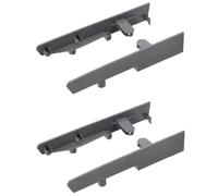 cyclingcolors 2x support de façade 204mm gris pour tiroir intérieur avec reling frontal rond coulisse meuble cuisine