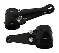 cyclingcolors 2x support de phare noir long moto scooter mobylette cyclomoteur patte fixation lampe éclairage