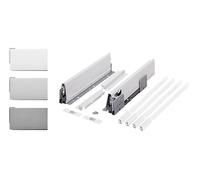 cyclingcolors 2x tiroir complet avec coulisse + côté + support de façade + support de dos + cache + vis, bricolage, DIY, meuble, cuisine, hauteur 204mm, longueur 500mm, gris, reling carré x4