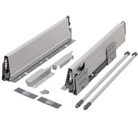 cyclingcolors 2x tiroir complet avec coulisse + côté + support de façade + support de dos + cache + vis, bricolage, DIY, meuble, cuisine, hauteur 140mm, longueur 450mm, gris