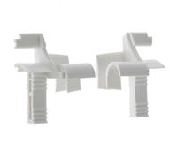 cyclingcolors 2x Tulipe volet roulant monobloc à pan coupé 45° pour lames de 7 à 9mm PVC blanc Entonnoir Rail de guidage Universel Protection Fenêtre Store Accessoire