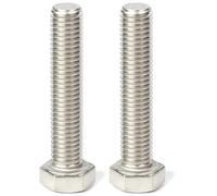 cyclingcolors 2x Vis à Tête Hexagonale Six Pans DIN 933 ISO 4017 Acier Inoxydable A2 Boulon Entièrement Filetée Métrique, M16x160mm