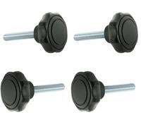 cyclingcolors 2x vis tête plastique tige acier M6 M8 poignée bouton serrage manuel rapide mancheron manette (M8x30) (Lot de 2)