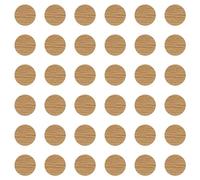 cyclingcolors 36x Cache vis adhésif autocollant diamètre 25mm protection bouchon trou obturateur meuble table chaise maison, Chêne