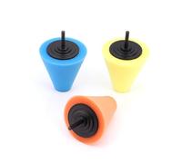 cyclingcolors 3x cone polissage perceuse universel boule cirage mousse carrosserie roue jante voiture moto éponge, 3 duretés