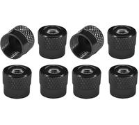 cyclingcolors 4X Bouchon de Valve Capuchon Aluminium Schrader Pneu pour vélo Cycle Moto Auto Voiture Quad Trottinette, Noir (Lot de 2)
