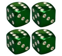 cyclingcolors 4X Bouchon de Valve Capuchon Forme dé Aluminium Schrader Pneu vélo Moto Auto Voiture Quad Trottinette, Vert