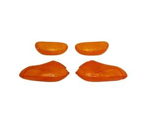 cyclingcolors 4x cabochon clignotant avant arrière orange protection plastique moto scooter mobylette compatible avec gilera stalker