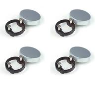 cyclingcolors 4x Cache charnière ronde pour vitre/verre en plastique à visser Décoration Vitrine Aménagement, nickel mat