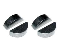cyclingcolors 4x Clavette demi lune disque en acier DIN 6888 Arbre Transmission Tracteur Tondeuse Motoculteur Butée Lame Mécanique Fixation, 2,5x3,7x9,6mm