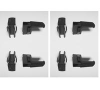 cyclingcolors 4X Clip de Pied de Meuble plinthe Socle en Plastique Noir pour plinthe 18-19mm Embase Cuisine Salle de Bain Fixation Support (Lot de 2)