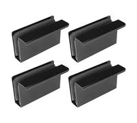 cyclingcolors 4x Contre-pièce loqueteau magnétique pression porte verre acier couche intermédiaire autocollante mousse Vitre Vitrine Armoire Fixation Attache Plaque, 40 x 23mm noir