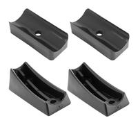 cyclingcolors 4X Embout Plastique Noir Patin Pied Chaise Cantilever Tube Rond pour extrémité incurvée Meuble Protection Fauteuil Guide Angle, 22mm