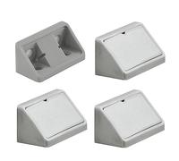 cyclingcolors 4x équerre d'assemblage double 44mm raccord universel plastique taquet équerre ferrure, gris