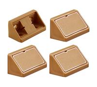 cyclingcolors 4x équerre d'assemblage double 44mm raccord universel plastique taquet équerre ferrure, marron clair
