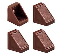 cyclingcolors 4x équerre d'assemblage simple 18mm raccord universel plastique taquet équerre ferrure, marron foncé