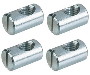 cyclingcolors 4x ferrure d'assemblage filetage M8 x longueur 20mm x 12mm acier écrou connecteur meuble bois lit bébé berceau table chaise armoire étagère goujon excentrique